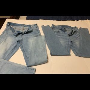 Women old navy blue jeans set of 2